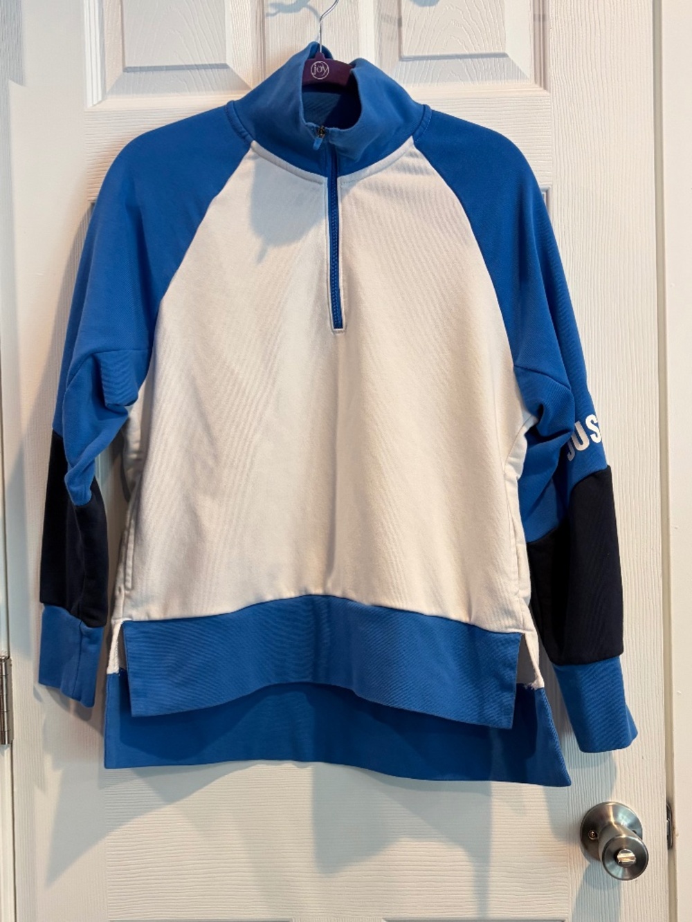 Nike Quarter Zip Colorblock Logo Pullover sz Small
